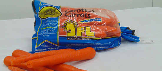 Carottes en sachet